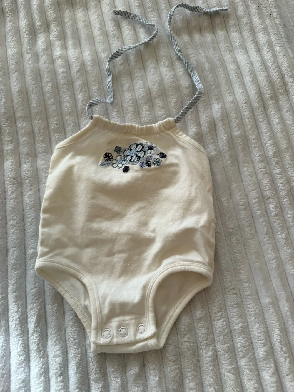 Three piece  Little Girl Bundle in White & Navy